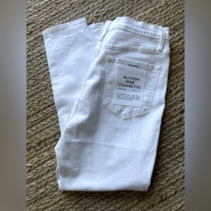 FRAME Ali High Rise Cigarette - BRAND NEW White